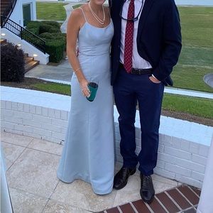 Amsale Faille Moe dress, Ice